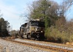 NS 7252 leads train 350 northbound